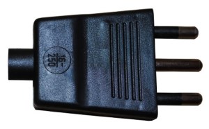 Spina Elettrica Dritta 2x16 A+T Nera